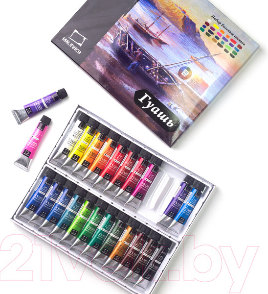 Изображение товара Гуашь Малевичъ 620044 (24цв)