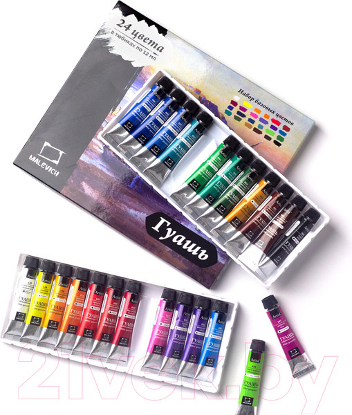 Изображение товара Гуашь Малевичъ 620044 (24цв)