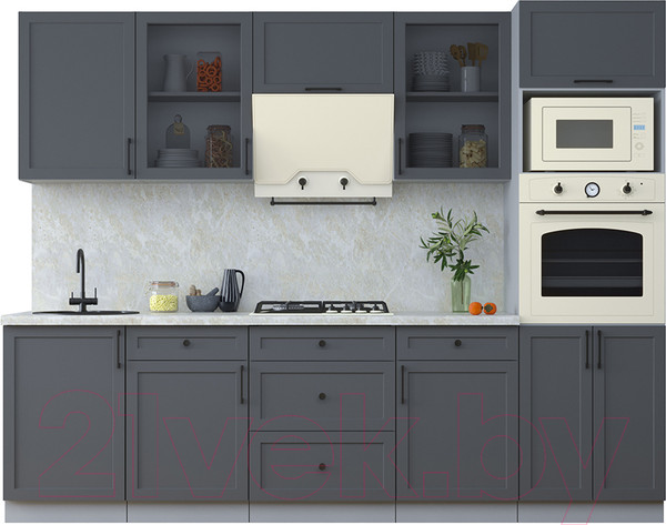 Изображение товара Кухонный гарнитур Интерлиния Тренд 2.7В (пепел/пепел/опал светлый)