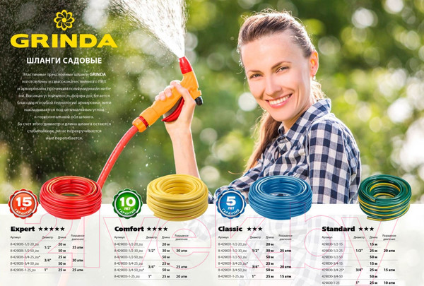 Изображение товара Шланг поливочный Grinda Classic 1/2" / 8-429001-1/2-50_z02