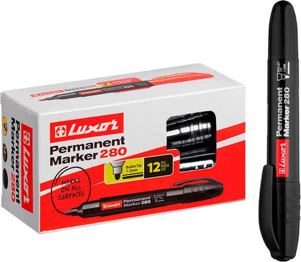 Изображение товара Маркер перманентный Luxor 280 / 3541 (черный)