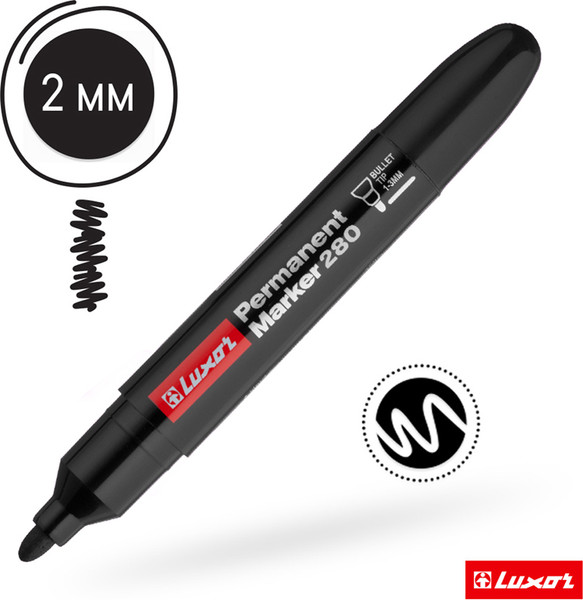 Изображение товара Маркер перманентный Luxor 280 / 3541 (черный)