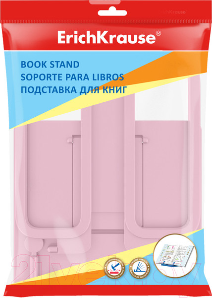 Изображение товара Подставка для книг Erich Krause Base Pastel / 58031 (розовый)