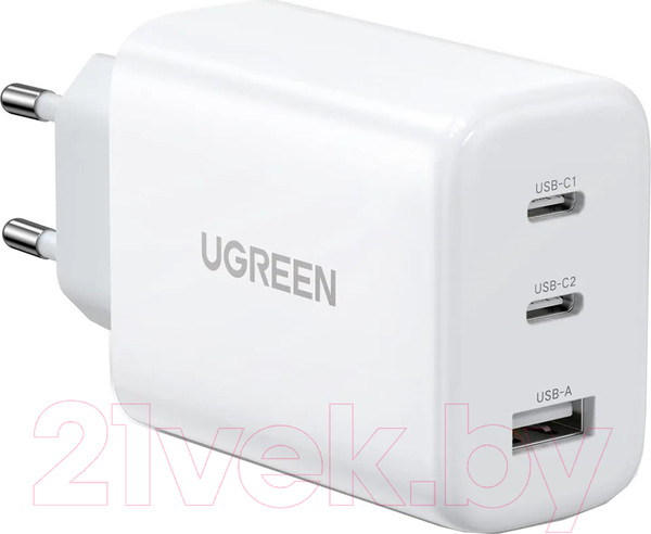 Изображение товара Адаптер питания сетевой Ugreen CD275 / 90496 (белый)