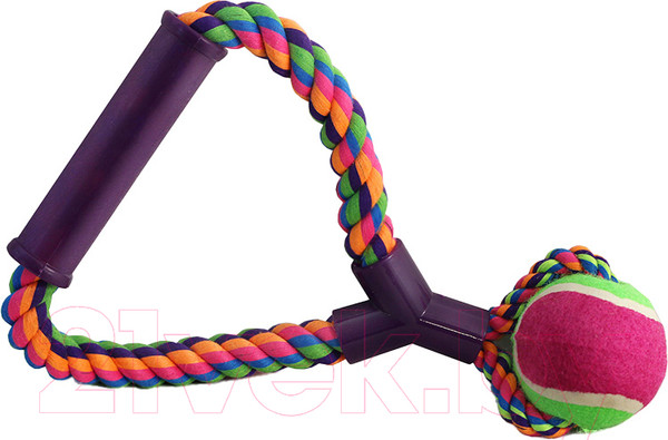 Изображение товара Игрушка для собак Triol Веревка с ручкой, мяч / 12111021