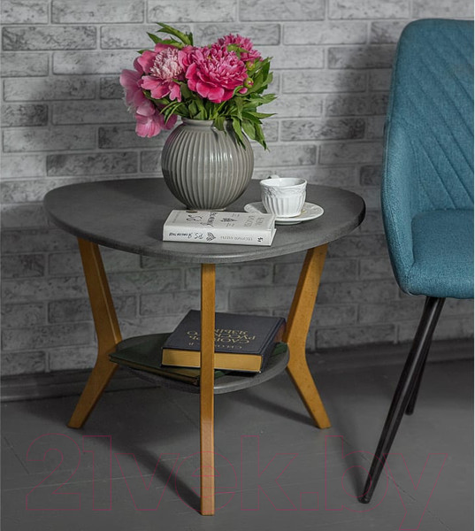 Изображение товара Журнальный столик Мебелик BeautyStyle 15 (серый бетон/бук)