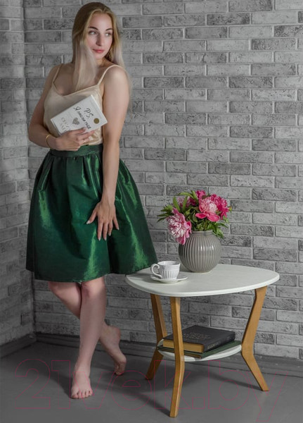 Изображение товара Журнальный столик Мебелик BeautyStyle 15 (белый/бук)