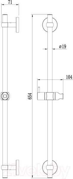 Изображение товара Душевая стойка Milardo Niagara NIA6500M17