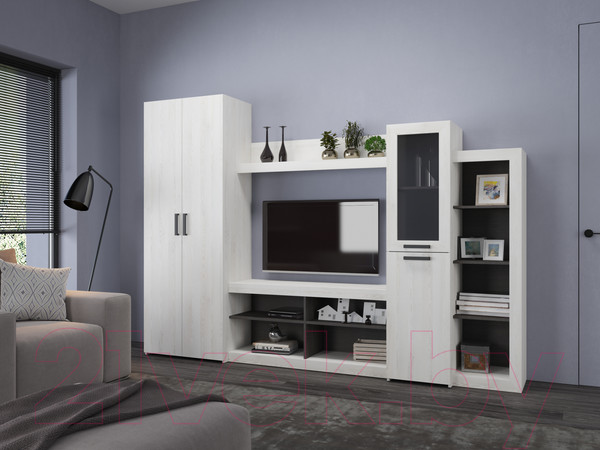 Изображение товара Стенка Genesis Мебель Oskar 4 (сосна белая Loft/венге)