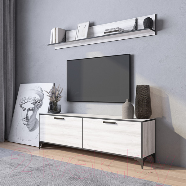 Изображение товара Тумба Genesis Мебель Oskar Loft ТВ (сосна белая)