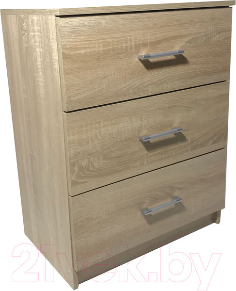 Изображение товара Комод Genesis Мебель Светлана 3 ящика (дуб сонома)