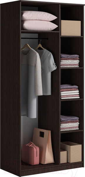 Изображение товара Шкаф Genesis Мебель Светлана 2 двери (венге/дуб молочный)