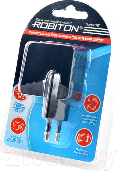 Изображение товара Адаптер питания сетевой Robiton Charger 15W BL1 / БЛ15167