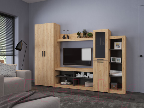 Изображение товара Стенка Genesis Мебель Oskar 4 (дуб золотой/венге)