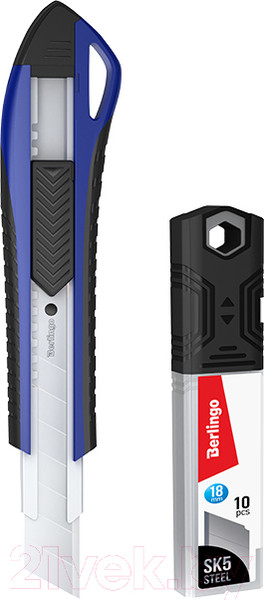 Изображение товара Нож канцелярский Berlingo Razzor 300 со сменными лезвиями / BM4132_2c (синий)