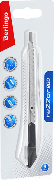 Изображение товара Нож канцелярский Berlingo Razzor 200 / BM4127_e (белый)