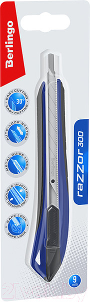 Изображение товара Нож канцелярский Berlingo Razzor 300 / BM4131_c (синий)