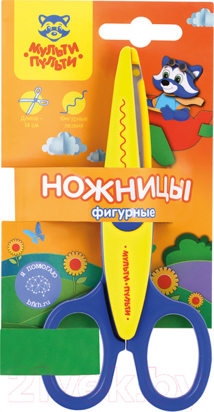Изображение товара Ножницы канцелярские Мульти-пульти Приключения Енота. Фигурные / MS_11141