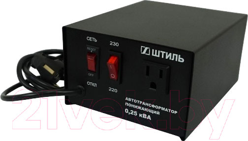 Изображение товара Трансформатор понижающий Штиль АТ 230-220/120-0.25-50 (черный)