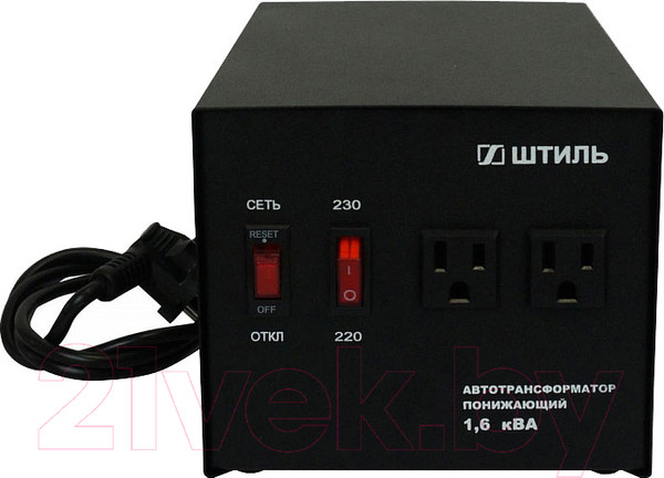 Изображение товара Трансформатор понижающий Штиль АТ 230-220/120-1.6-50 (черный)