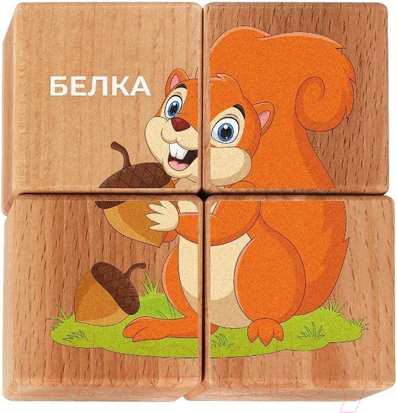 Изображение товара Развивающий игровой набор Leader Toys Кубики Лесные жители / 15408