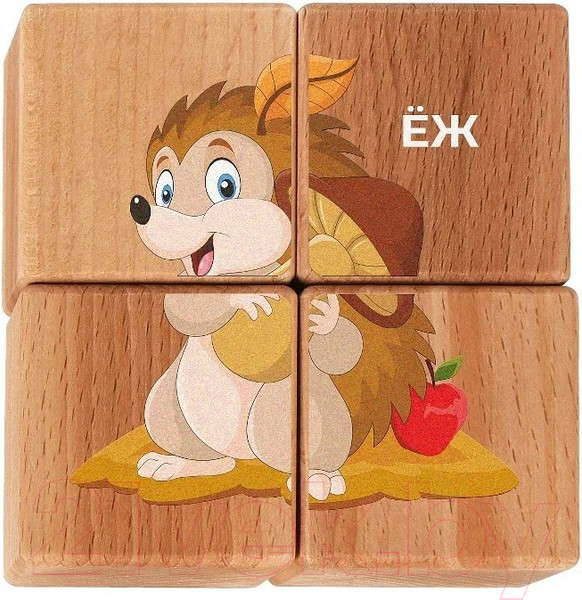 Изображение товара Развивающий игровой набор Leader Toys Кубики Лесные жители / 15408