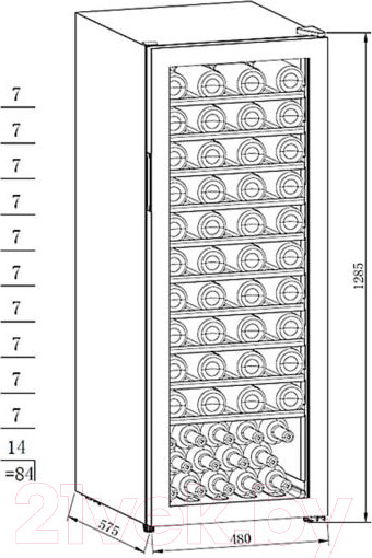 Изображение товара Винный шкаф Maunfeld MFWC-201S84