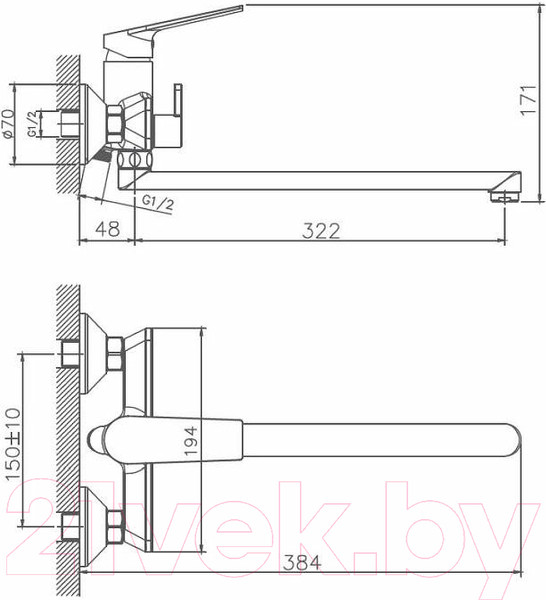Изображение товара Смеситель Haiba HB22533-3
