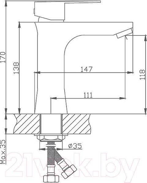 Изображение товара Смеситель Haiba HB10802