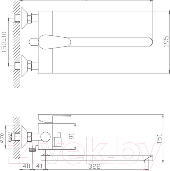 Изображение товара Смеситель Haiba HB22802