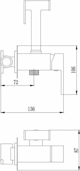 Изображение товара Гигиенический душ со смесителем Haiba HB5511-4