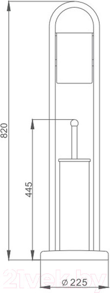 Изображение товара Стойка для туалетной бумаги с ершиком Haiba HB903