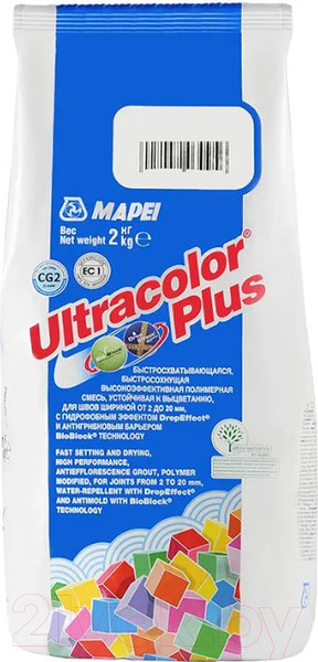 Изображение товара Фуга цементная Mapei Ultra Color Plus №163 (2кг, светло-лиловый)