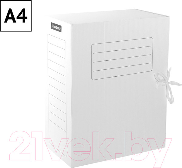 Изображение товара Коробка архивная OfficeSpace 225437 (белый)