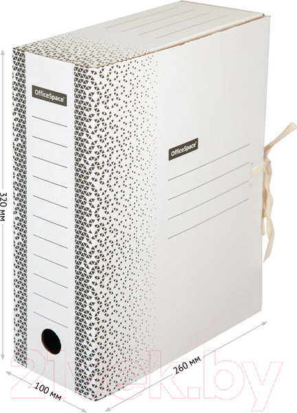 Изображение товара Коробка архивная OfficeSpace Standard / 264815 (белый)