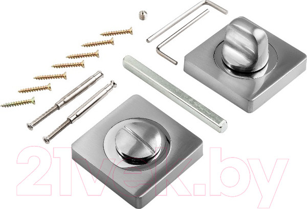 Изображение товара Фиксатор дверной защелки Ренц INBK 02 SC/CP (хром матовый/хром блестящий)