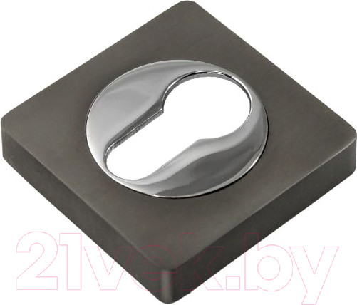 Изображение товара Накладка на цилиндр Ренц INET 02 MBN/CP (матовый черный никель/хром блестящий)