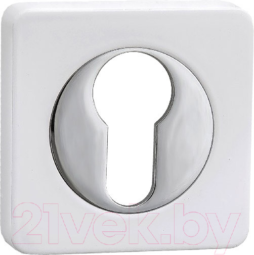 Изображение товара Накладка на цилиндр Ренц INET 02 MSW/CP (матовый супер белый/хром блестящий)