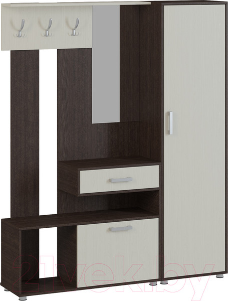 Изображение товара Секция в прихожую Genesis Мебель Энтер 1 (венге/дуб молочный)