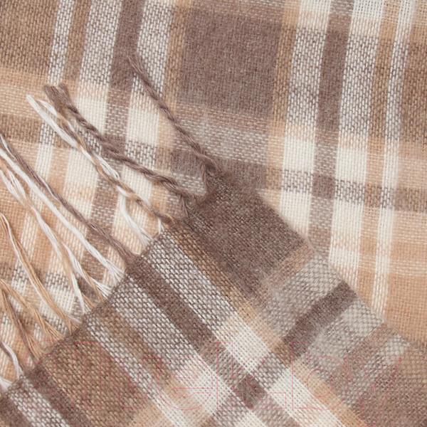 Изображение товара Плед Vladi Метро 140x200 3/BOON 08843 (белый/бежевый/коричневый)