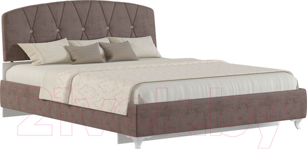 Изображение товара Двуспальная кровать Genesis Мебель Adelina 160x200 (ажур 22 коричневый)