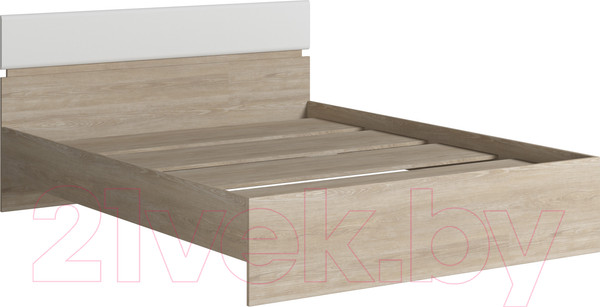 Изображение товара Двуспальная кровать Genesis Мебель Светлана 1600 (дуб сонома/белый)