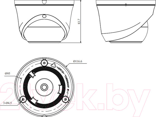 Изображение товара IP-камера RVi RVi-1NCE2022 (2.8мм, белый)