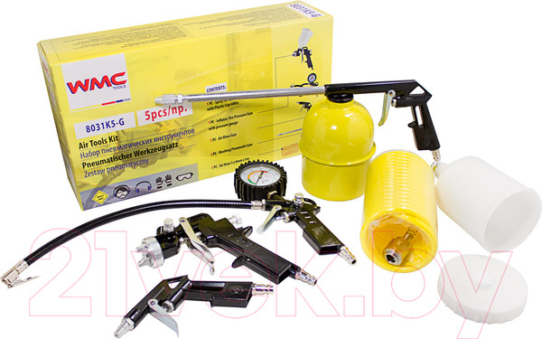 Изображение товара Набор пневмоинструмента WMC Tools WMC-8031K5-G(51065)