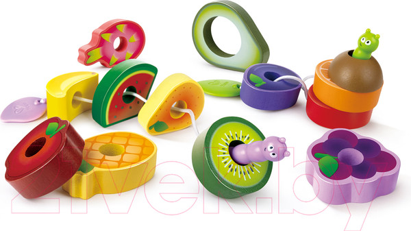 Изображение товара Развивающий игровой набор Hape Шнуровка Веселые гусеницы / E1072_HP