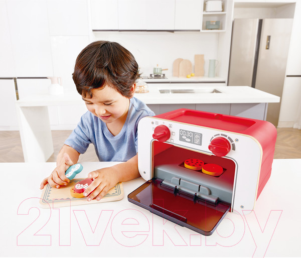 Изображение товара Духовой шкаф игрушечный Hape Духовка, плита, набор игрушечных продуктов 3 в 1 / E3183_HP