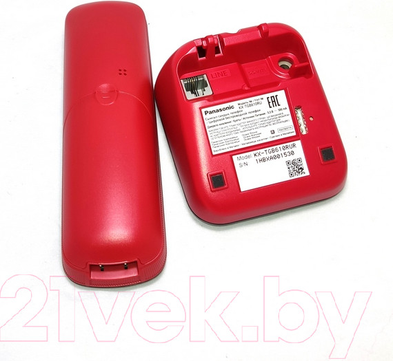 Изображение товара Беспроводной телефон Panasonic KX-TGB610RUR (красный)