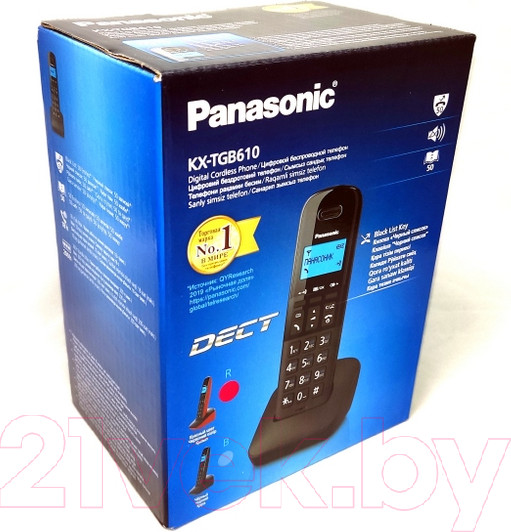 Изображение товара Беспроводной телефон Panasonic KX-TGB610RUR (красный)