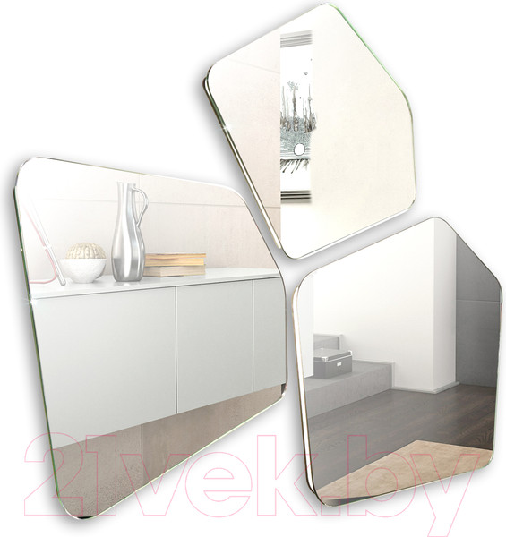 Изображение товара Комплект зеркал декоративных Silver Mirrors Bionic / LED-00002547