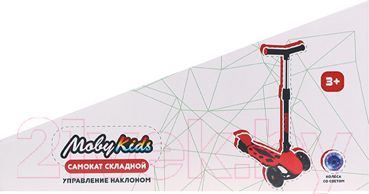 Изображение товара Самокат детский Moby Kids Dragon / 641442 (красный)